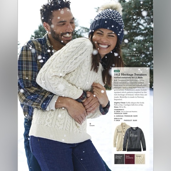 L.L. Bean Irish Wool Fisherman Sweater Cable Knit Cardigan Dark Teal 502136 - Picture 5 of 6